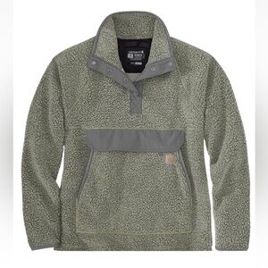 Carhartt Small Ladies Relaxed Fit Fleece Pullover Basil Heather NWOT
